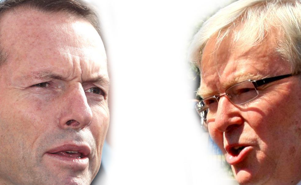 Tony Abbott and Kevin Rudd will go up against one another at the Federal Election Tony Abbott and Kevin Rudd will go up against one another at the Federal Election